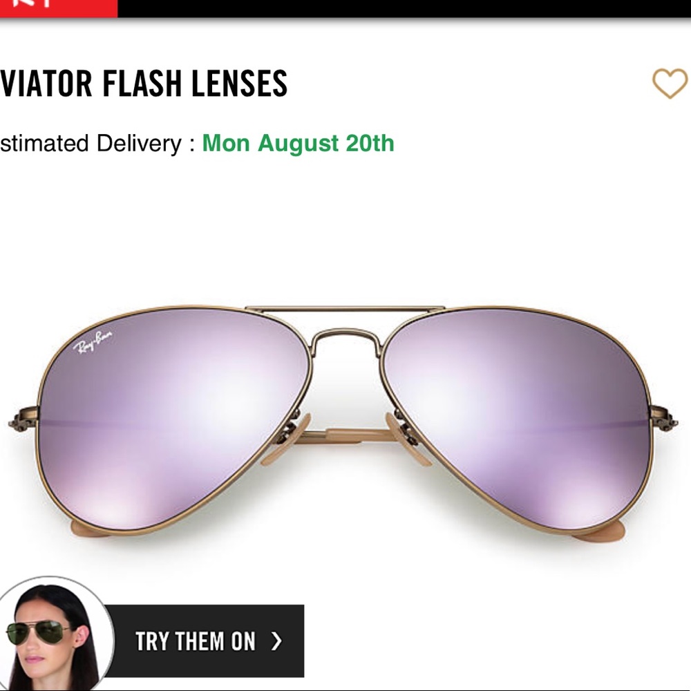 Rayban Aviator Lilac